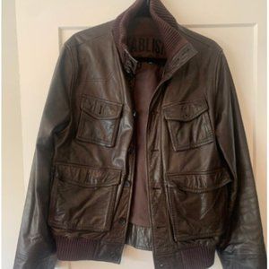 LAST CHANCE SALE - GAP Men's Leather Jacket Med.